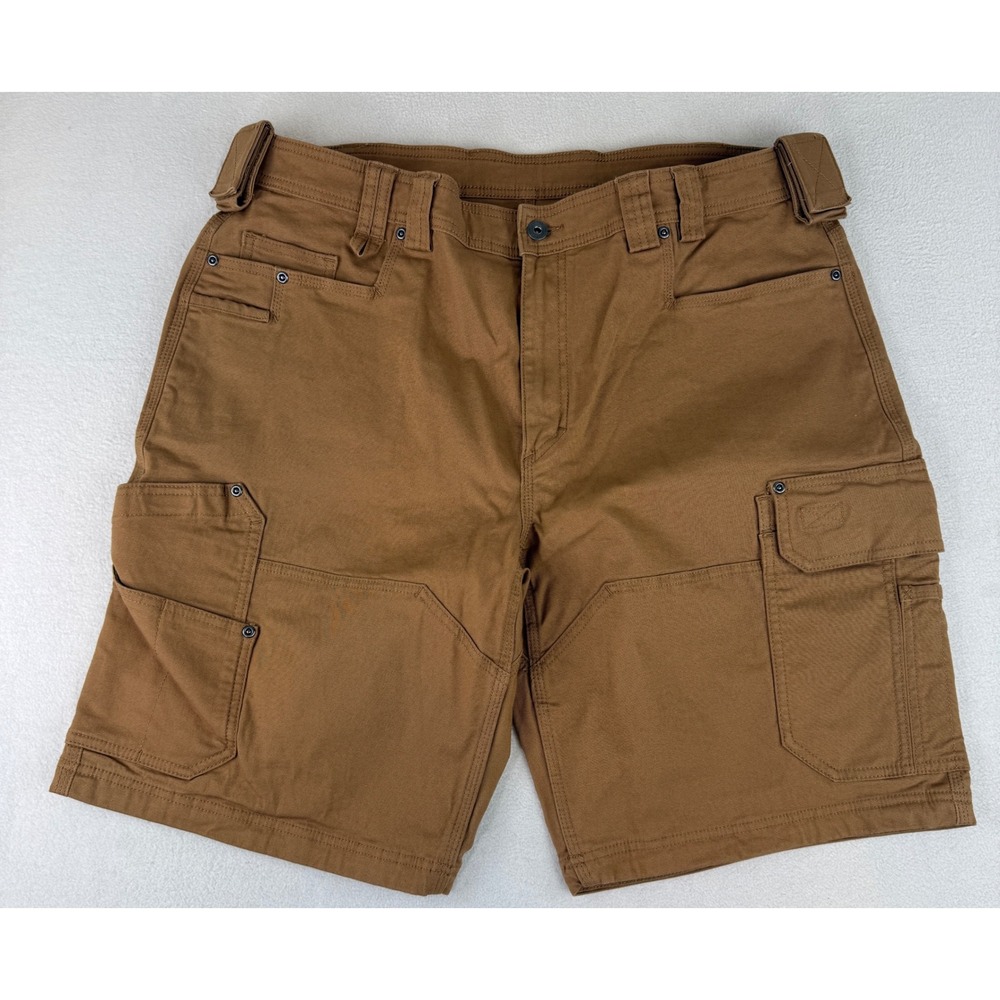 Duluth Trading Co Cargo Shorts Mens 40 Brown Relaxed Fit Flex 3237-18 BRN